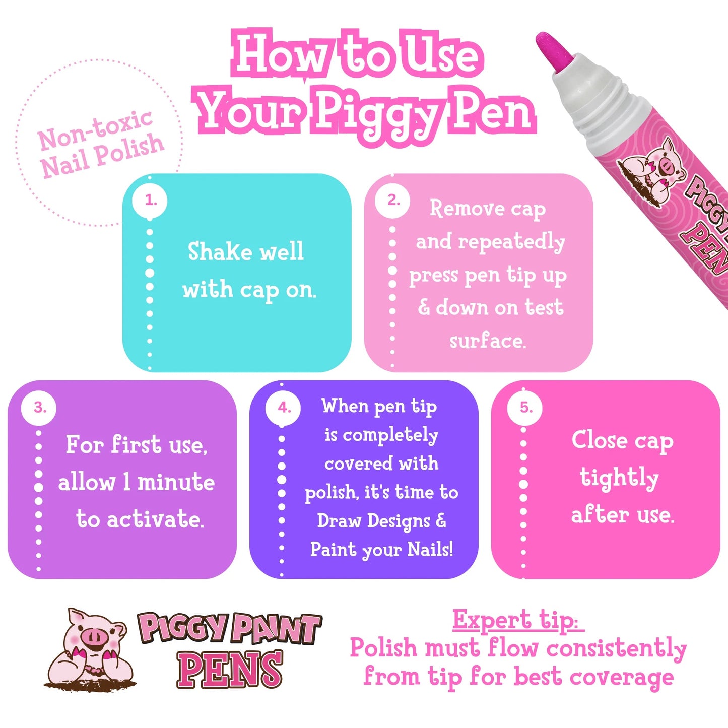 Piggy Paint Nail Polish Pens
