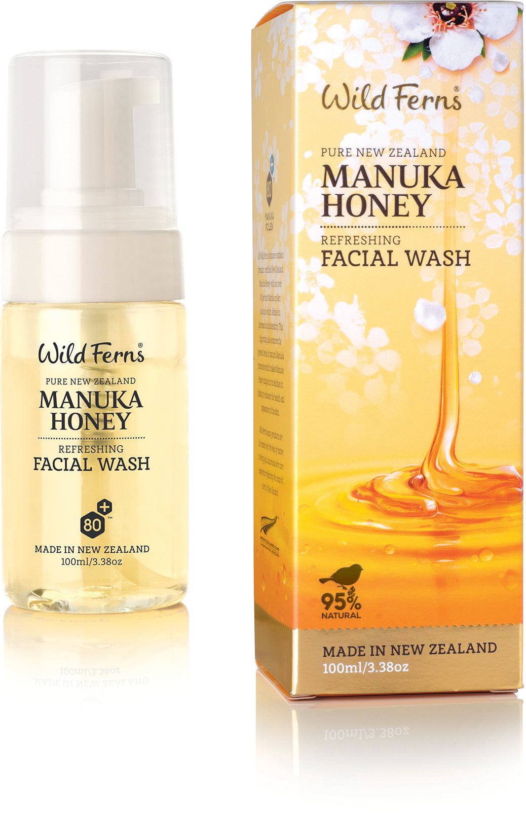 Wild Ferns Manuka Honey Refreshing Facial Wash (100ml)