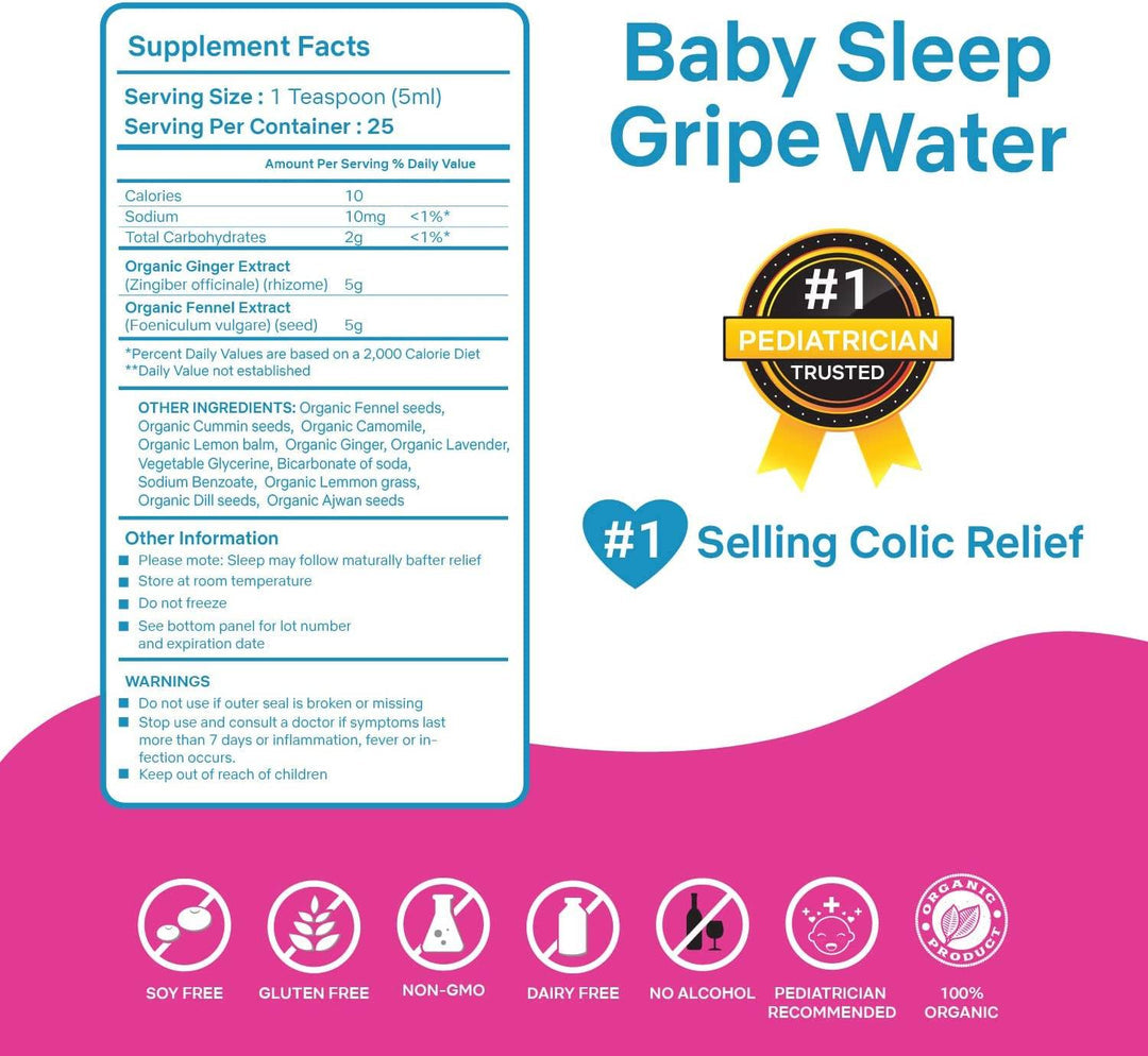 Secrets of Tea Baby Gripe Water for Sleep, Colic, & Gas Relief