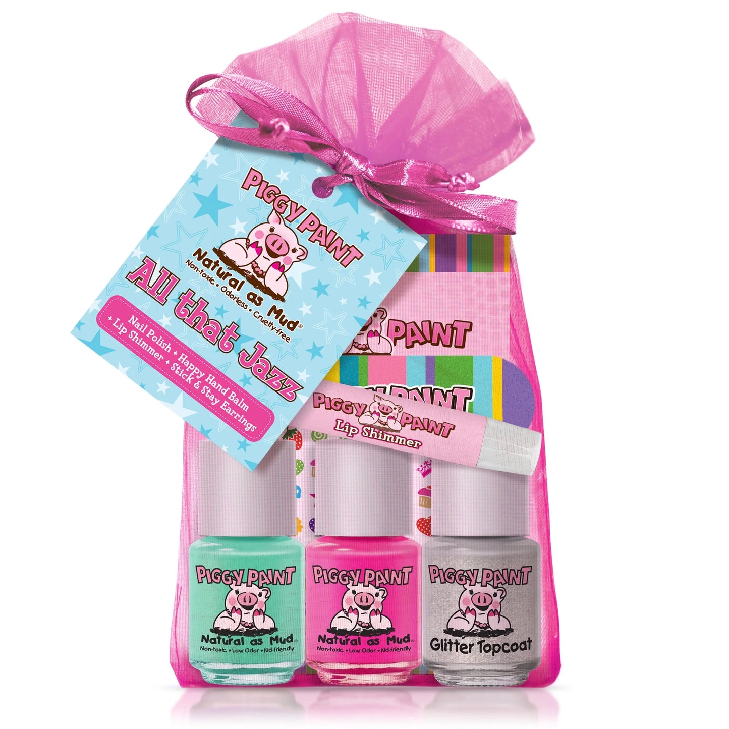 Piggy Paint All That Jazz (Nail Polish + Lip Shimmer + Hand Balm Gift Set)