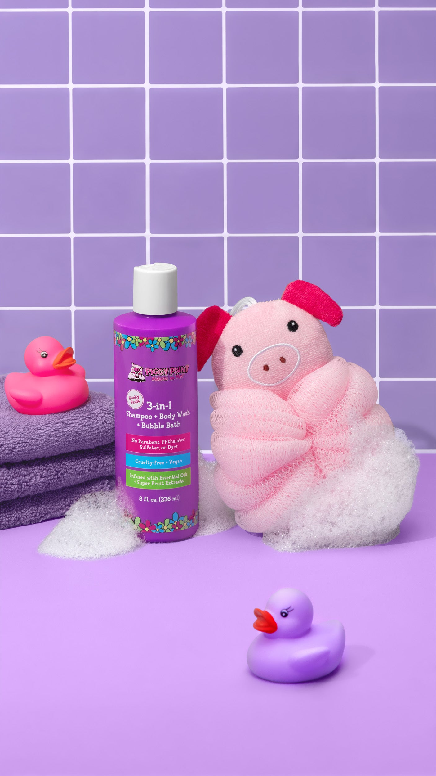 Piggy Paint Piggy Pouf Bath Loofah