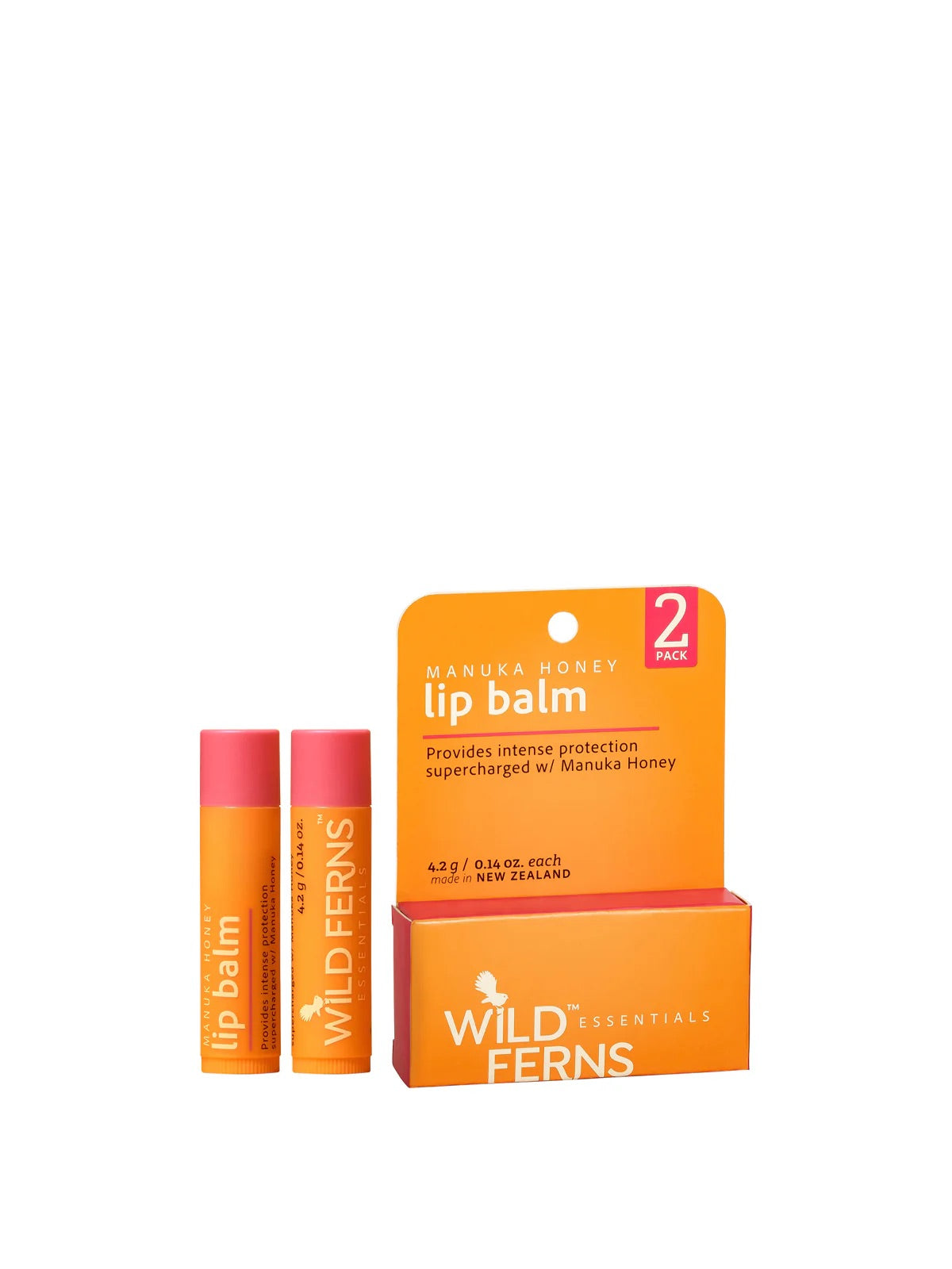 Wild Ferns Essentials - Manukha Honey Lip Balm - 2 pack (4.2g each)