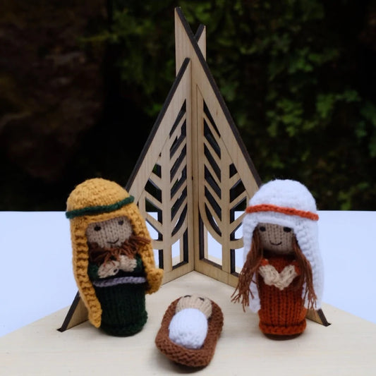 The Knitting Expedition Mini Nativity Set with Belen