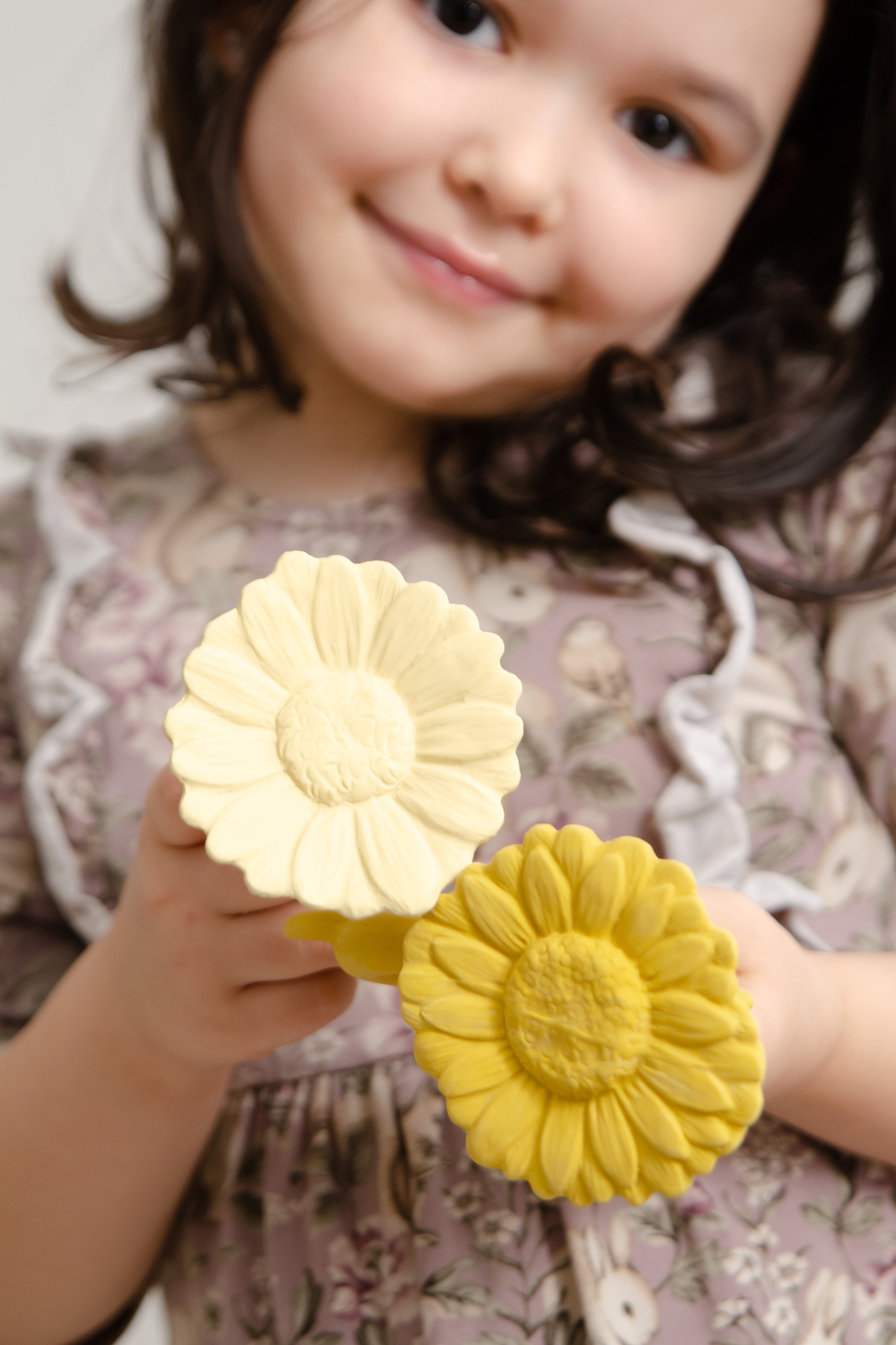 Natruba 100% Natural Rubber Baby Rattle - Flower Collection