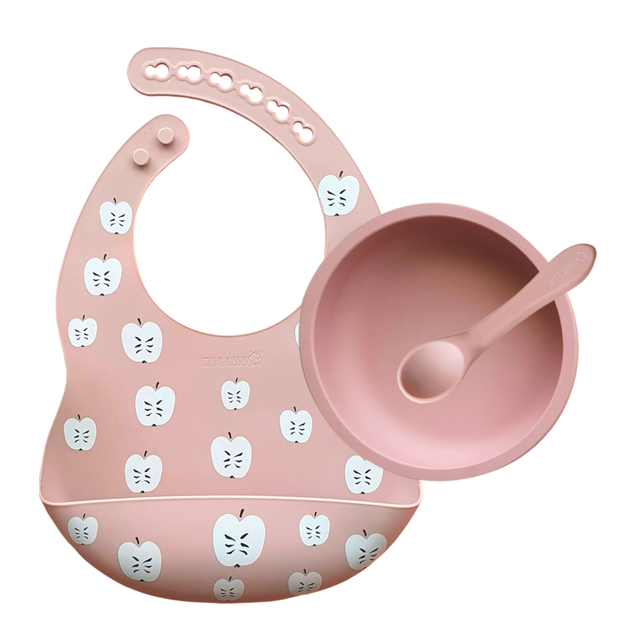 Tots & Kisses First Solids - Bib, Bowl, Spoon Set