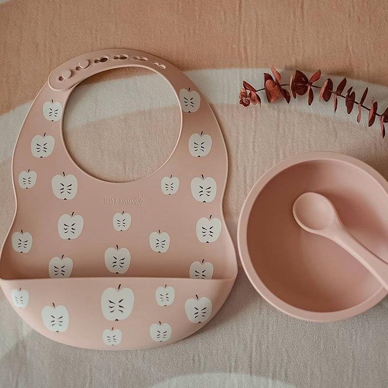 Tots & Kisses First Solids - Bib, Bowl, Spoon Set